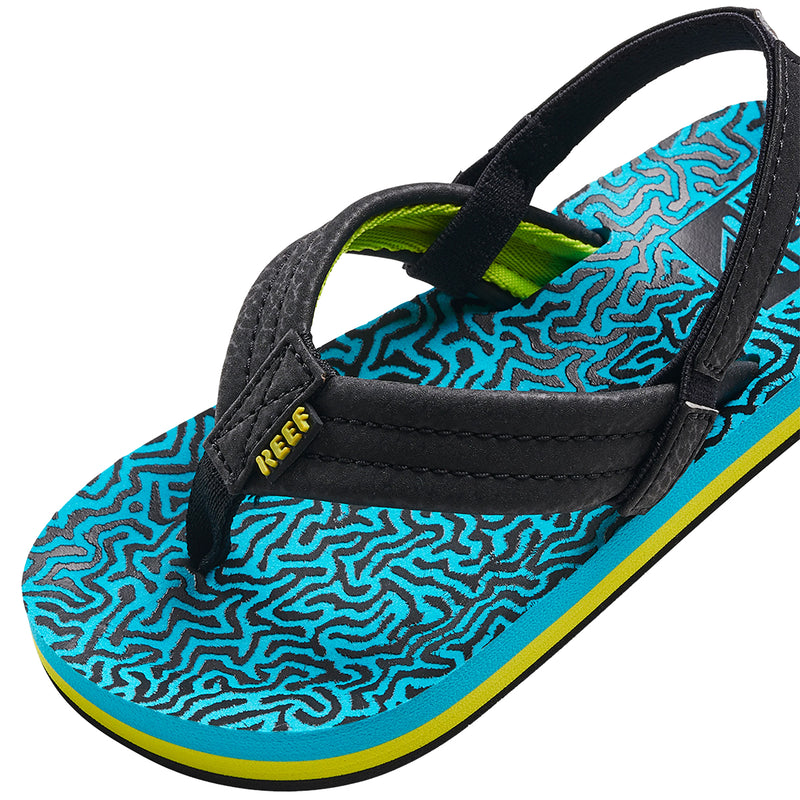 Load image into Gallery viewer, REEF Youth Little Ahi Sandals - Blue Coral 4