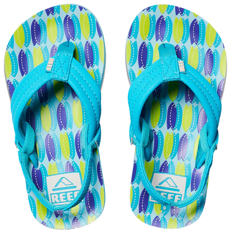 Load image into Gallery viewer, REEF Youth Little Ahi Sandals - Blue Fish 6