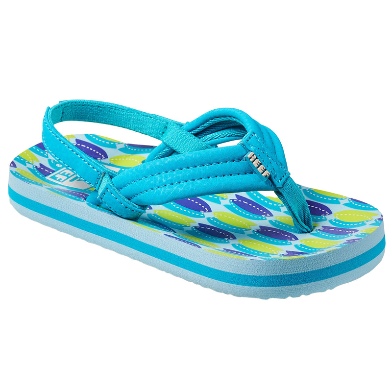 Load image into Gallery viewer, REEF Youth Little Ahi Sandals - Blue Fish 3