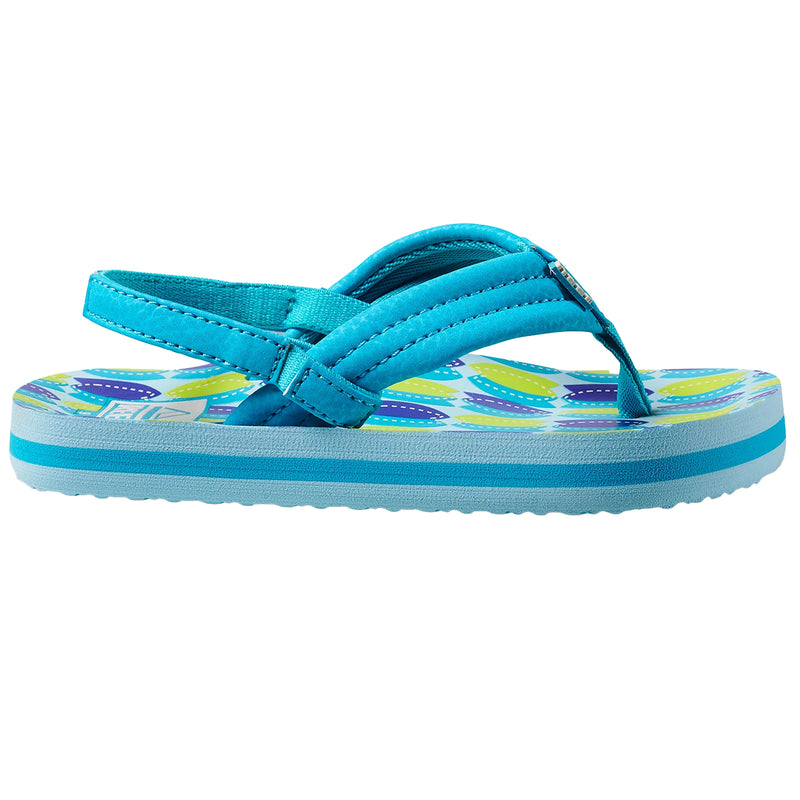 Load image into Gallery viewer, REEF Youth Little Ahi Sandals - Blue Fish 2