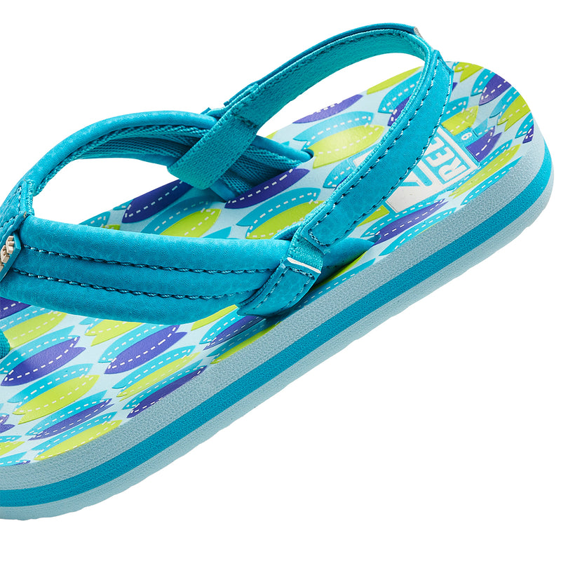 Load image into Gallery viewer, REEF Youth Little Ahi Sandals - Blue Fish 5