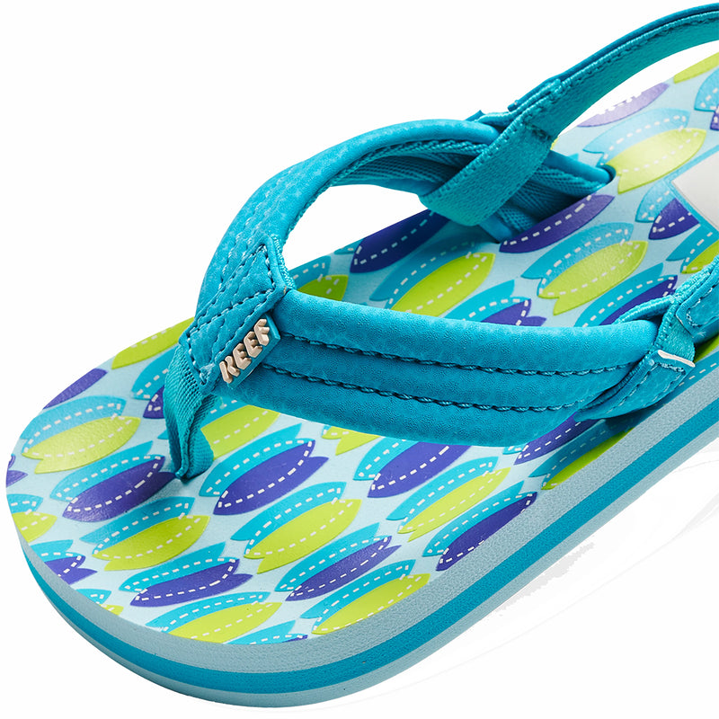Load image into Gallery viewer, REEF Youth Little Ahi Sandals - Blue Fish 4