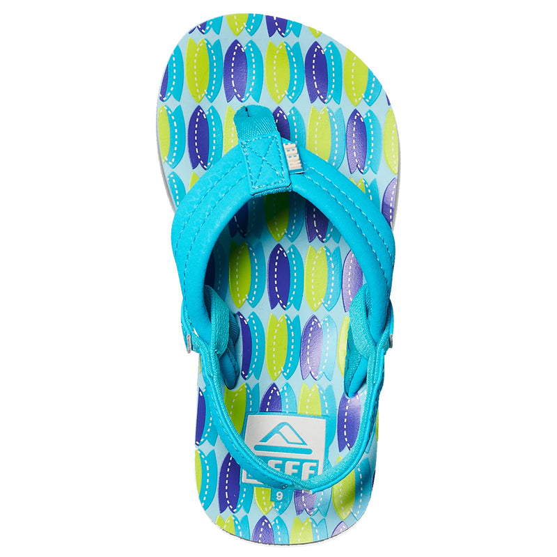 Load image into Gallery viewer, REEF Youth Little Ahi Sandals - Blue Fish 1