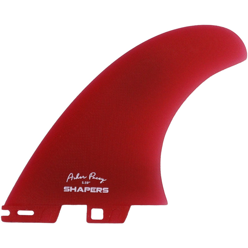 Load image into Gallery viewer, Shapers Asher Pacey FCS II Compatible Twin + 1 Fin Set - 5.59"