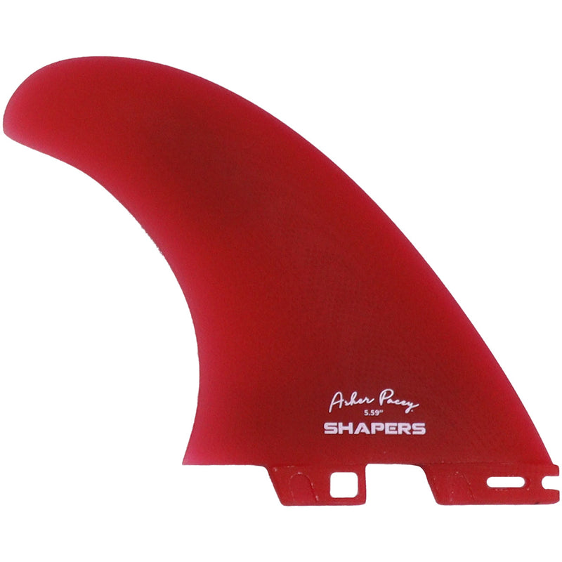 Load image into Gallery viewer, Shapers Asher Pacey FCS II Compatible Twin + 1 Fin Set - 5.59"