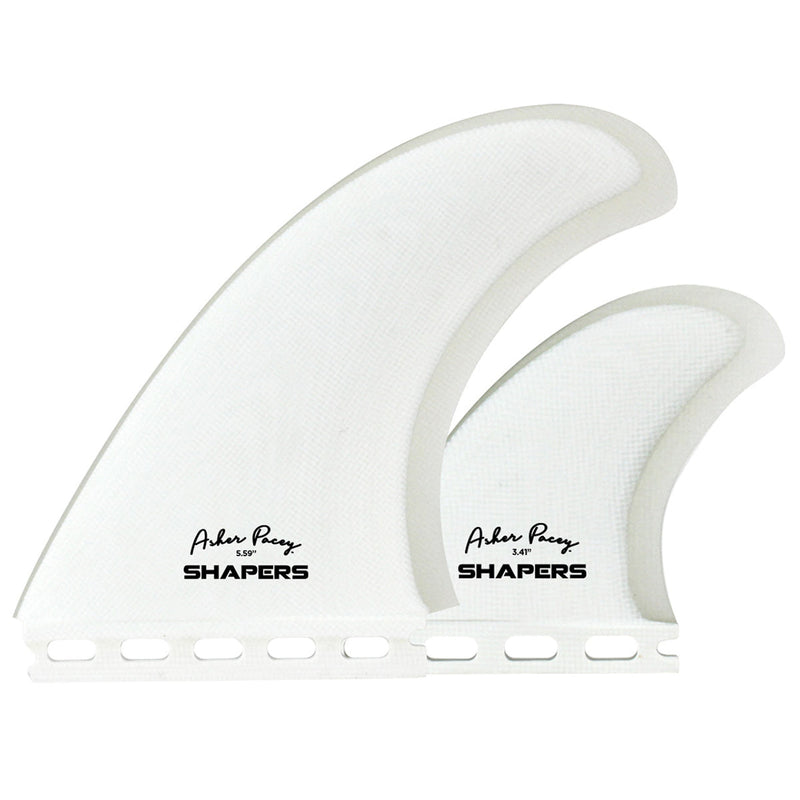 Load image into Gallery viewer, Shapers Asher Pacey Futures Compatible Twin + 1 Fin Set - 5.59"