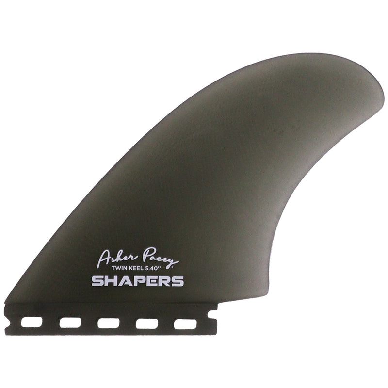 Load image into Gallery viewer, Shapers Asher Pacey Futures Compatible Twin Keel Fin Set - 5.40"
