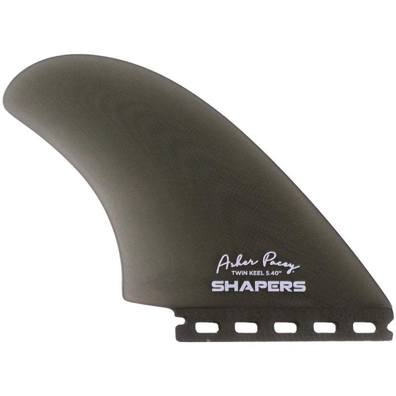 Load image into Gallery viewer, Shapers Asher Pacey Futures Compatible Twin Keel Fin Set - 5.40"