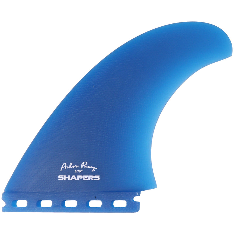 Load image into Gallery viewer, Shapers Asher Pacey Single Tab Twin + 1 Fin Set - 5.79" 3