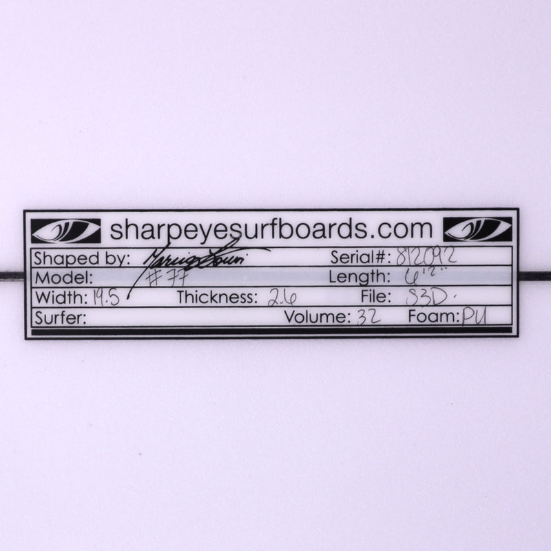 Load image into Gallery viewer, Sharp Eye #77 6'2 x 19 ½ x 2 ⅗ Surfboard