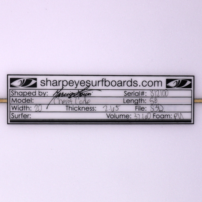 Load image into Gallery viewer, Sharp Eye Cheat Code 5'8 x 20 x 2.65 Surfboard