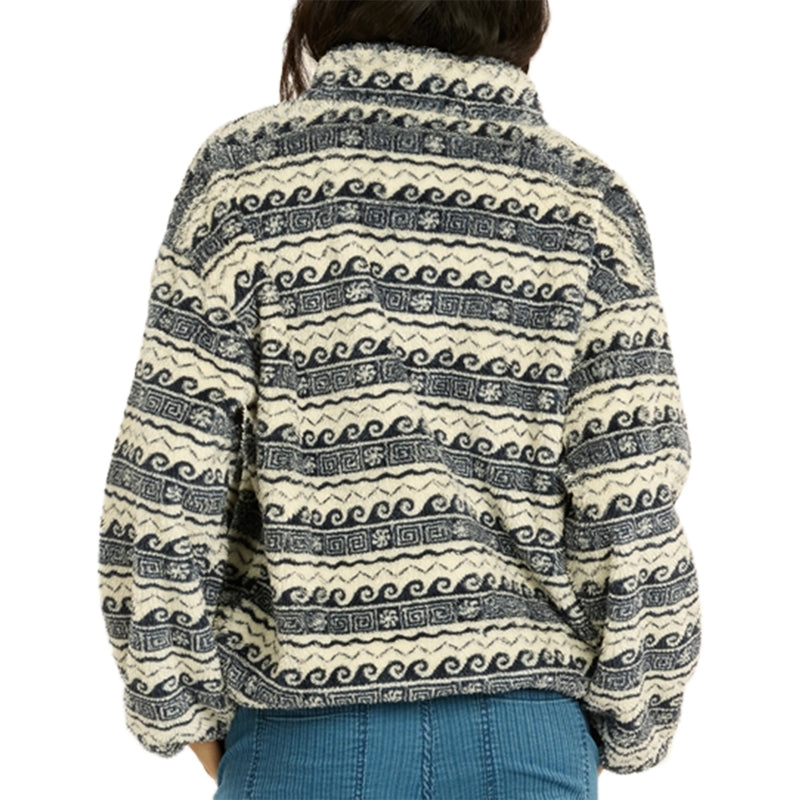 Load image into Gallery viewer, Sisstr Women's Epic Wave Mock Neck Fuzzy Fleece Sweatshirt