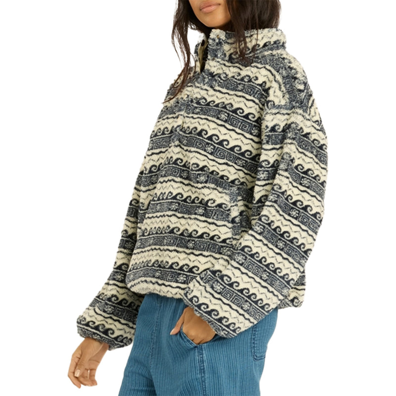 Load image into Gallery viewer, Sisstr Women's Epic Wave Mock Neck Fuzzy Fleece Sweatshirt