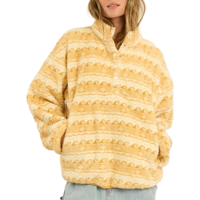 Load image into Gallery viewer, Sisstr Women's Epic Wave Mock Neck Fuzzy Fleece Sweatshirt