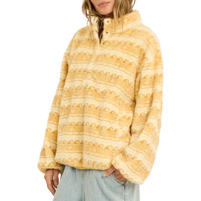 Load image into Gallery viewer, Sisstr Women's Epic Wave Mock Neck Fuzzy Fleece Sweatshirt