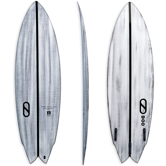 Slater Designs Great White Twin I-Bolic Volcanic Surfboard