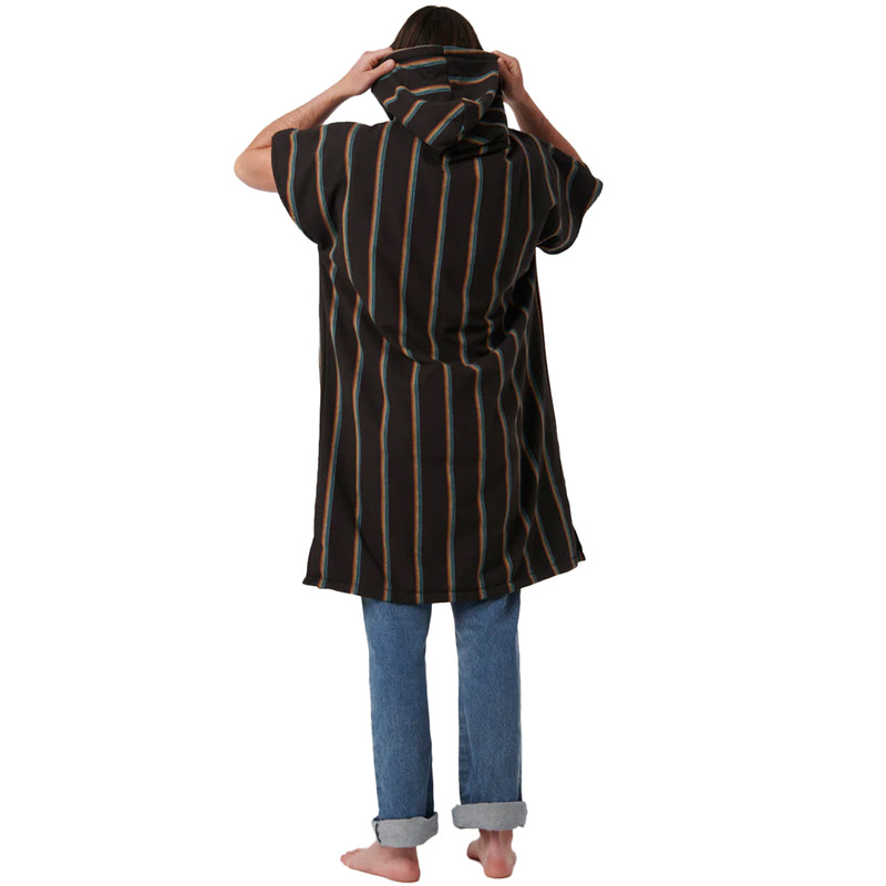 Load image into Gallery viewer, Slowtide Baja Stripe Fouta Hooded Changing Poncho
