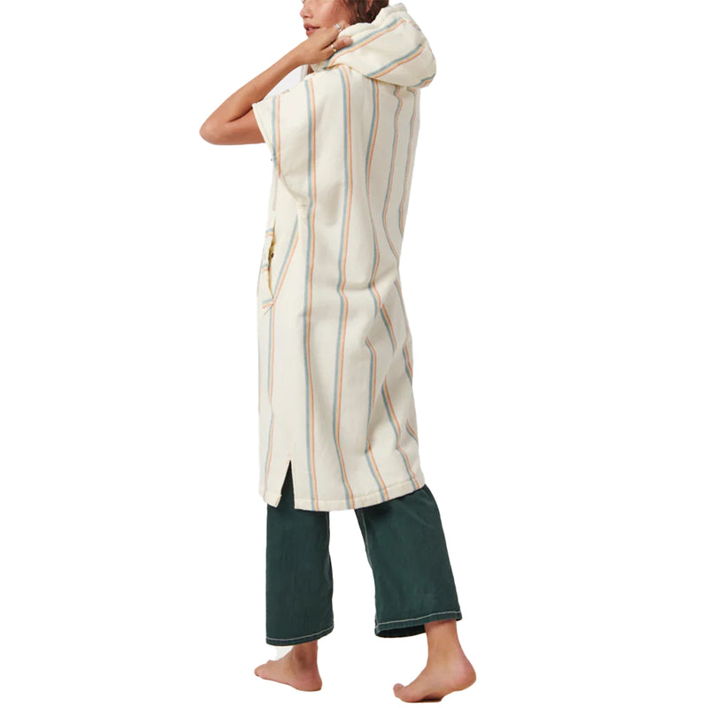 Load image into Gallery viewer, Slowtide Baja Stripe Fouta Hooded Changing Poncho