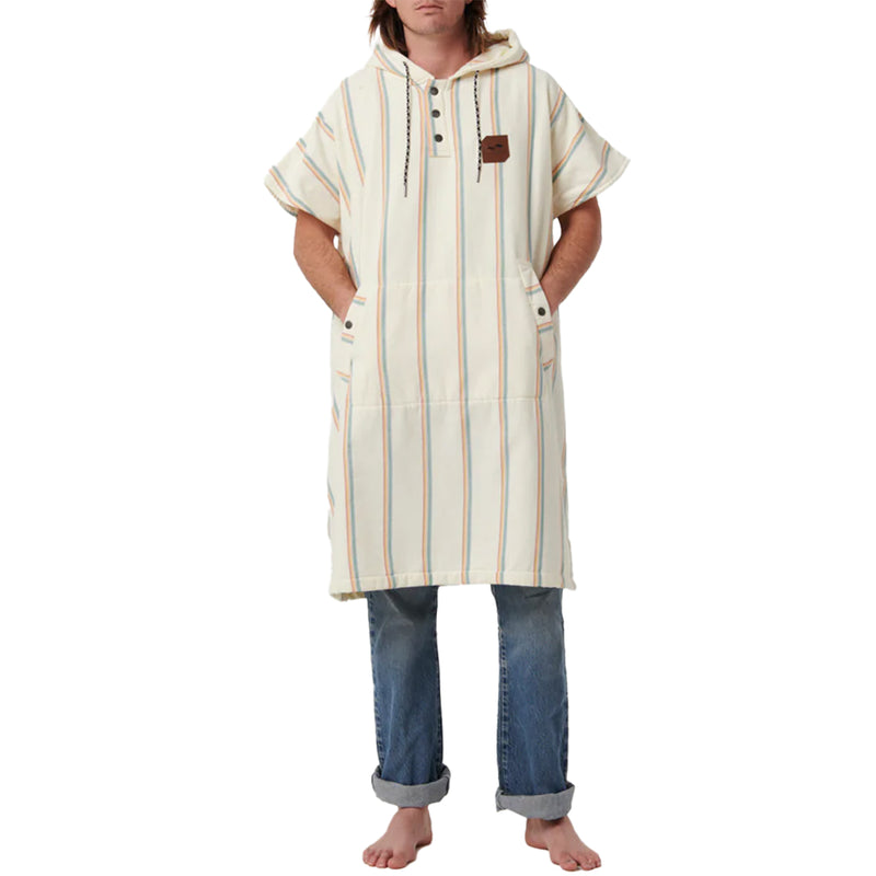 Load image into Gallery viewer, Slowtide Baja Stripe Fouta Hooded Changing Poncho