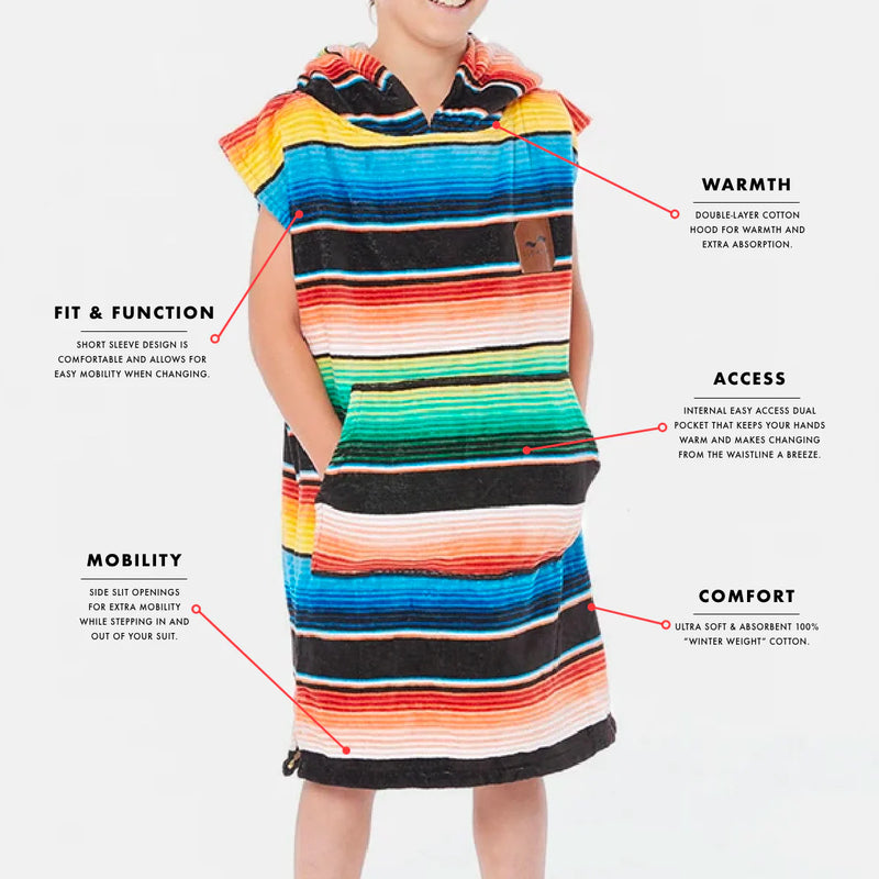 Load image into Gallery viewer, Slowtide Youth Joaquin Hooded Changing Poncho