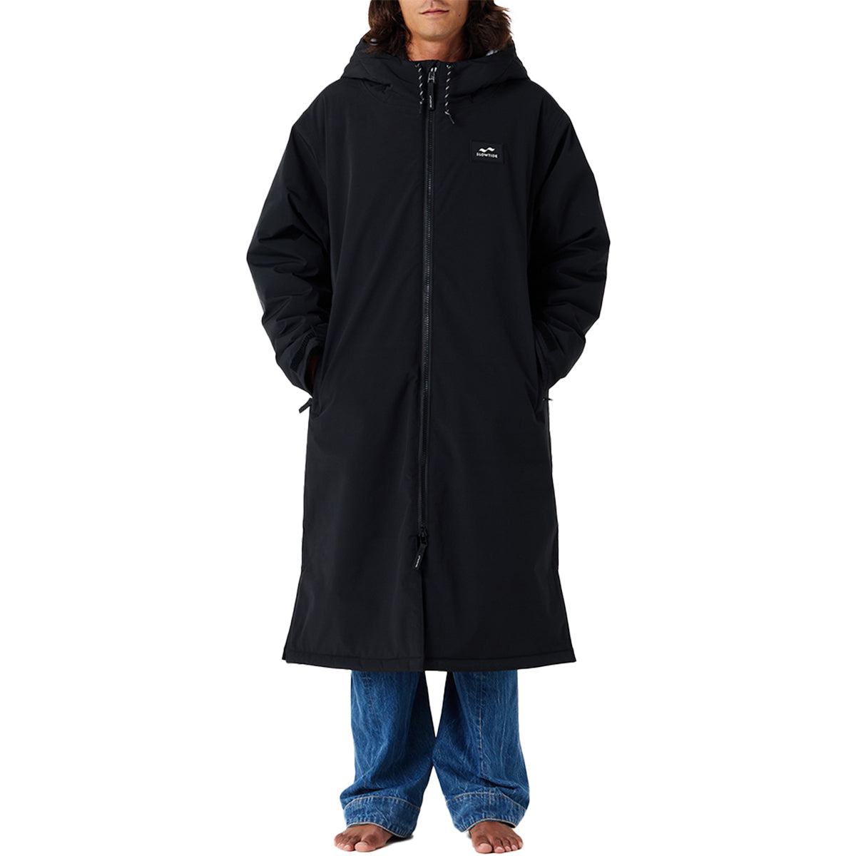 【美品】RAINMAKER- SHADOWSTRIPE HOODEDCOAT 美品】RAINMAKER SHADOWSTRIPE HOODEDCOAT