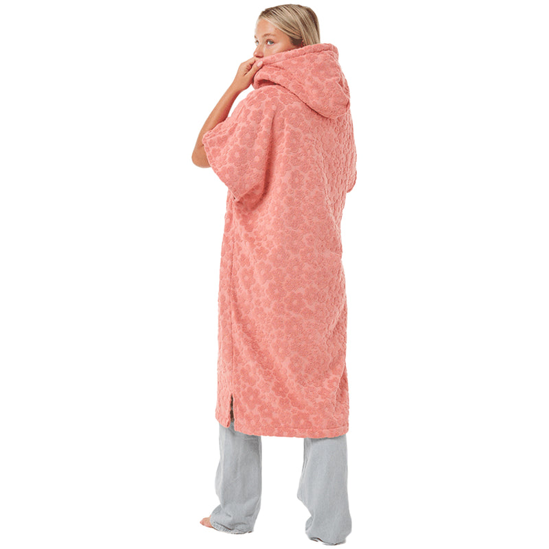 Load image into Gallery viewer, Slowtide Ginny Hooded Changing Poncho - Guava 2