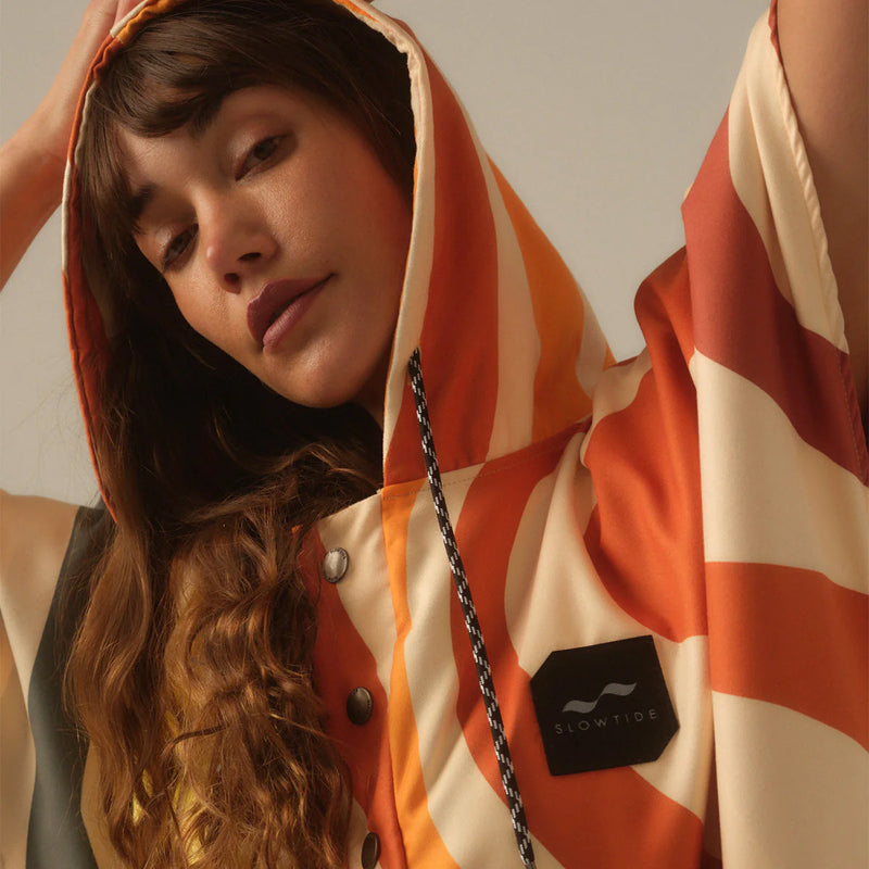 Load image into Gallery viewer, Slowtide Textured Waves Quick-Dry Hooded Changing Poncho