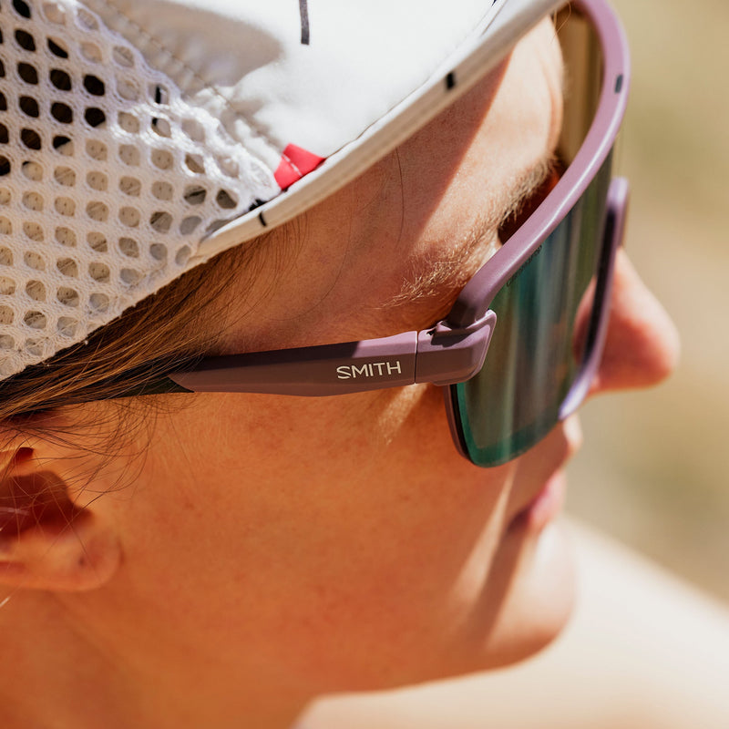 Load image into Gallery viewer, Smith Women's Bobcat Sunglasses - Matte Amethyst/ChromaPop Opal Mirror