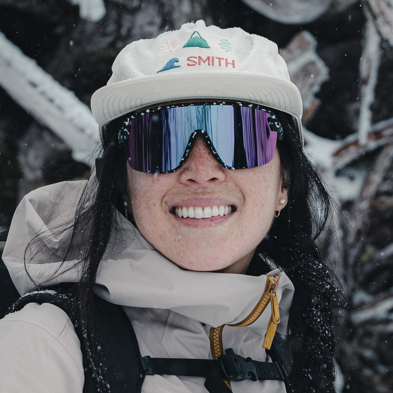 Load image into Gallery viewer, Smith Women's Bobcat Sunglasses - Matte Black Marble/ChromaPop Violet