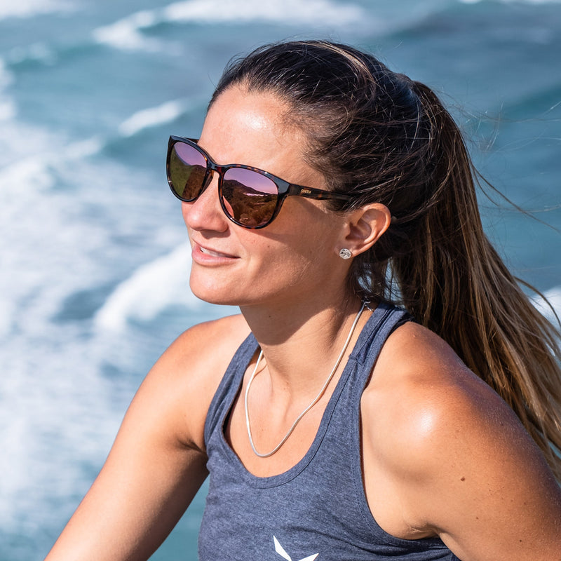 Load image into Gallery viewer, Smith Lake Shasta Polarized Sunglasses - Tortoise/ChromaPop Rose Gold Mirror