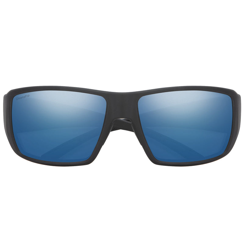 Load image into Gallery viewer, Smith Guide's Choice Polarized Sunglasses - Matte Black/ChromaPop Blue Mirror
