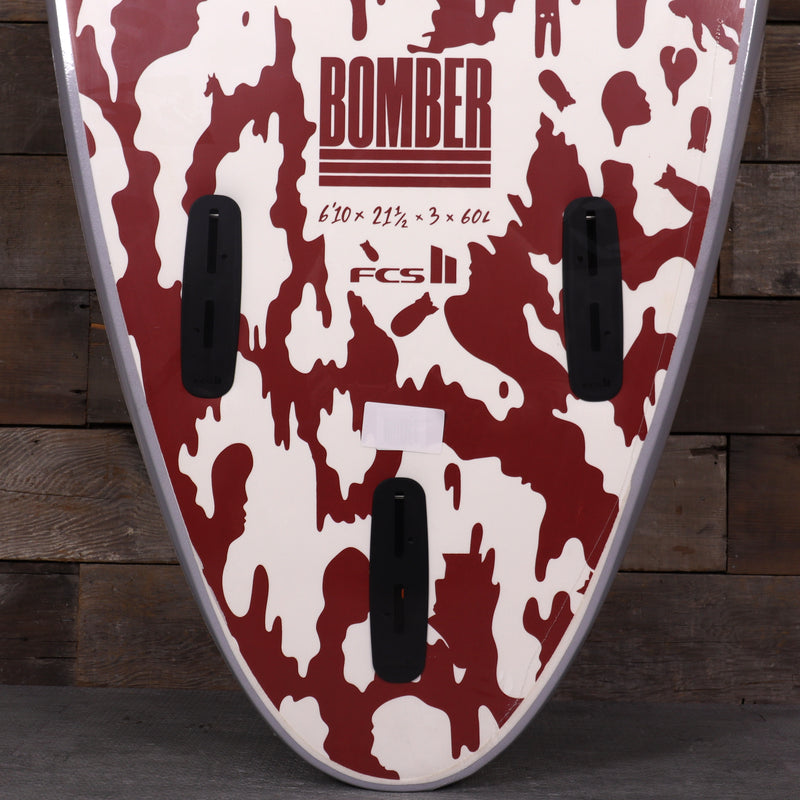 Load image into Gallery viewer, Softech Bomber 6'10 × 21 ½ × 3 Soft Surfboard - Gray/Dusty Red • DAMAGED