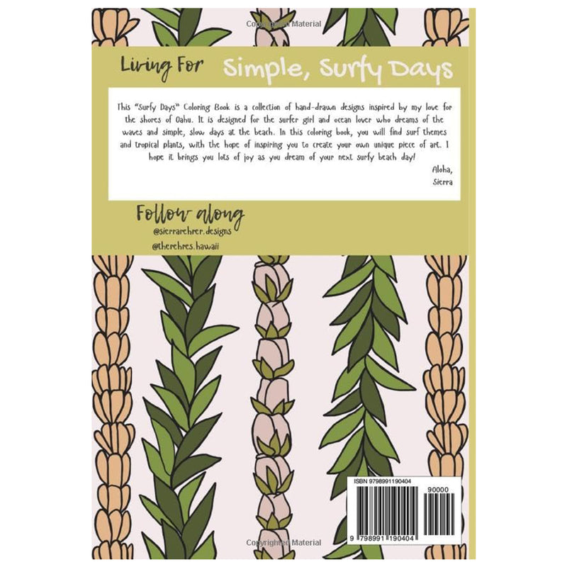 Load image into Gallery viewer, Surfy Days Coloring Book by Sierra Rehrer