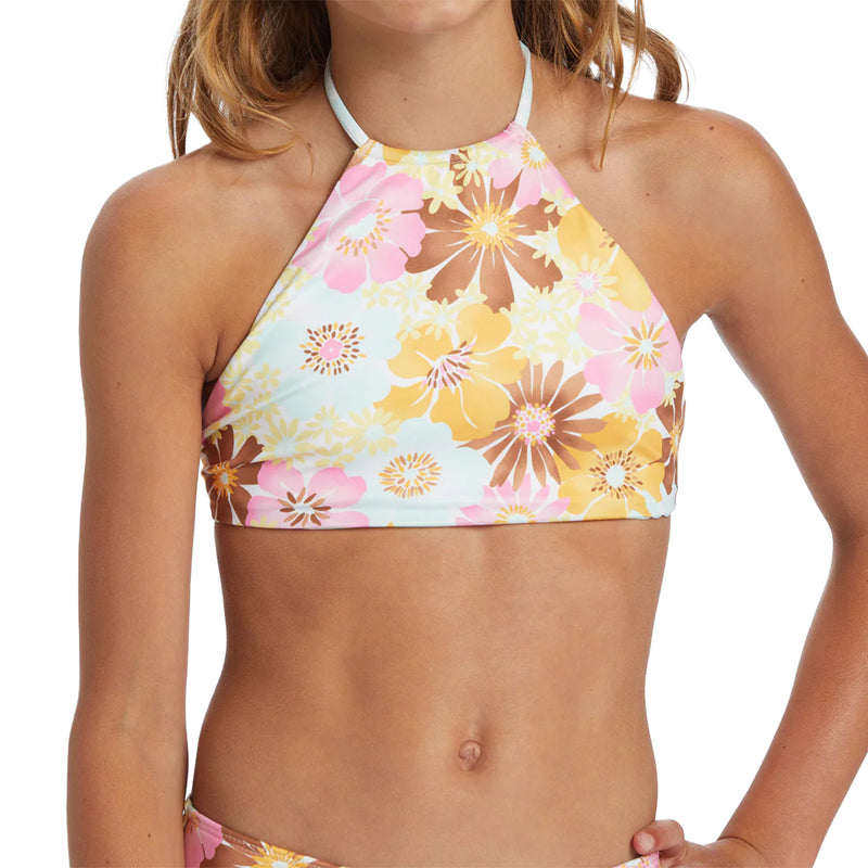 Load image into Gallery viewer, Billabong Youth Flower Power Reversible High Neck Bikini Swimsuit Set