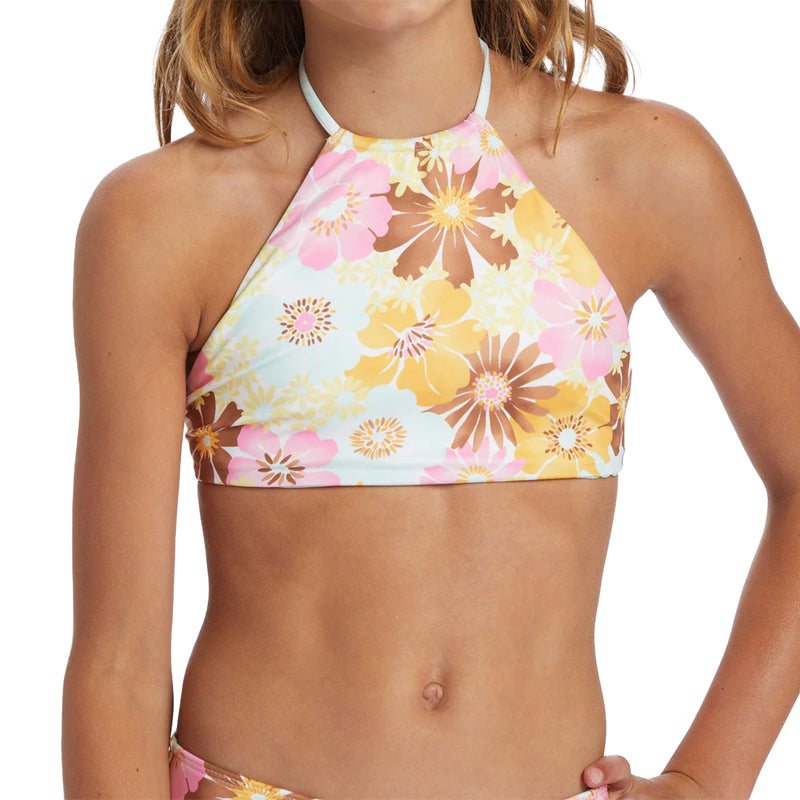 Load image into Gallery viewer, Billabong Youth Flower Power Reversible High Neck Bikini Swimsuit Set
