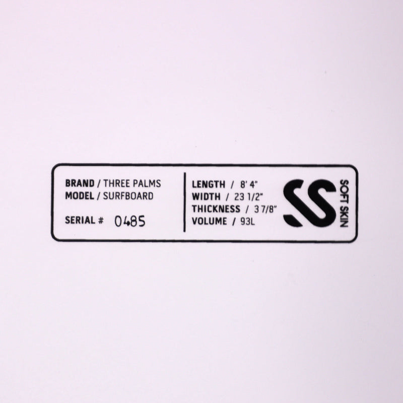 Load image into Gallery viewer, Three Palms Board Co. 3P 8'4 x 23 ½ x 3 ⅞ Softskin Soft Top Surfboard - Blue
