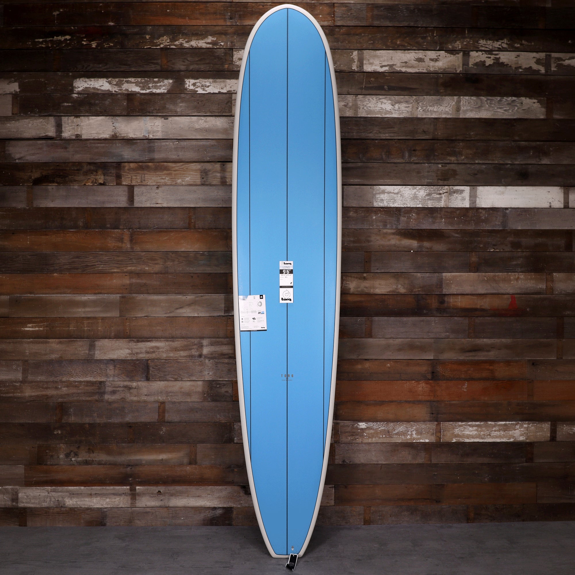Torq Longboard TET 9'6 × 23 ½ × 3 ¼ Surfboard - Marine Blue