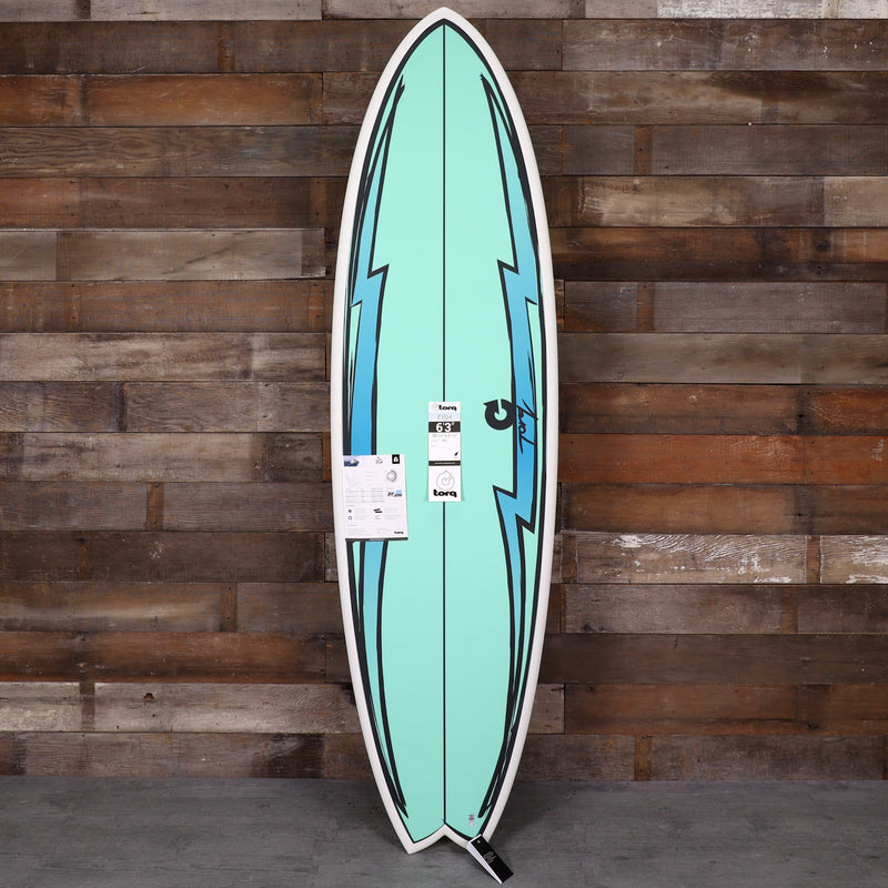 Load image into Gallery viewer, Torq Mod Fish TET 6'3 × 20 ½ × 2 ½ Surfboard - Hi Watt/Turquoise