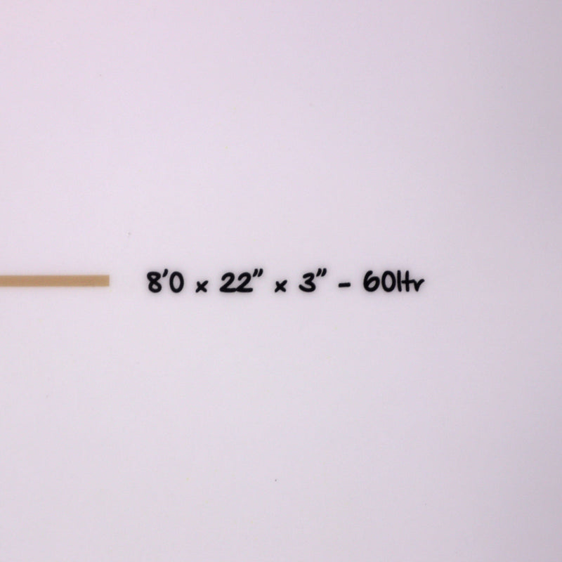 Load image into Gallery viewer, Torq Longboard TET 8'0 x 22 x 3 Surfboard - Yellow Rail