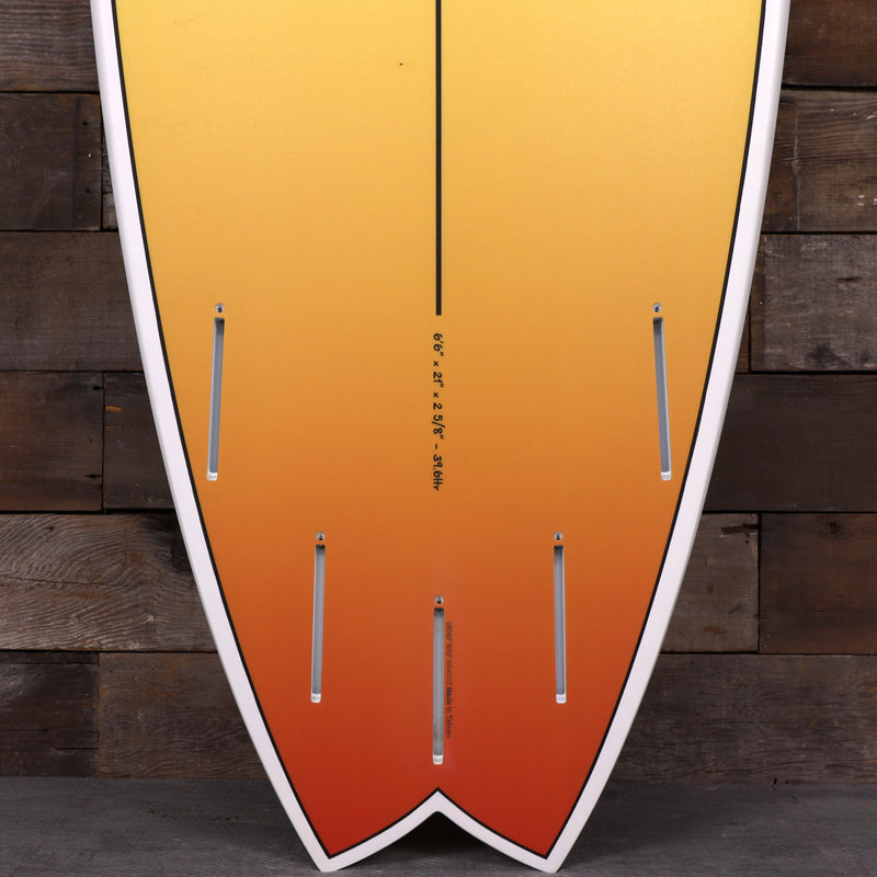 Load image into Gallery viewer, Torq Mod Fish TET 6'6 × 21 × 2 ⅝ Surfboard - Yellow/Orange Fade