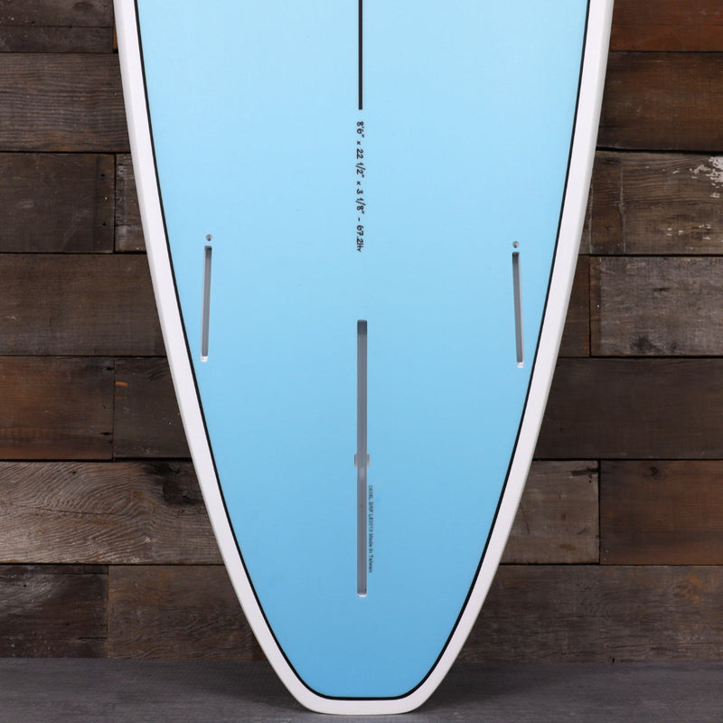 Load image into Gallery viewer, Torq Longboard TET 8'6 × 22 ½ × 3 ⅛ Surfboard - Light Blue Fade 3