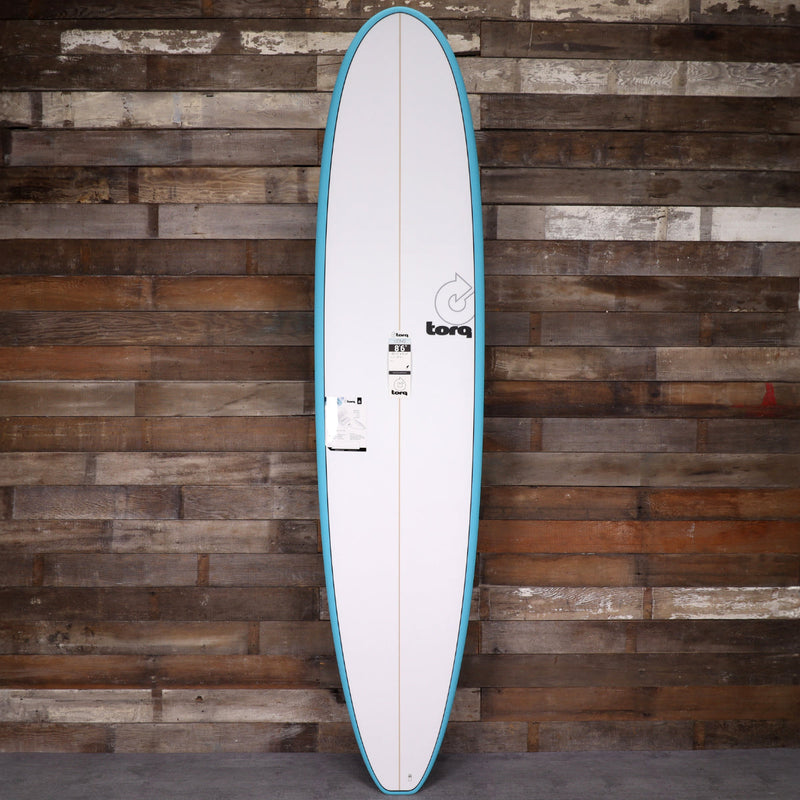 Load image into Gallery viewer, Torq Longboard TET 8'6 x 22 ½ x 3 ⅛ Surfboard - Light Teal Blue Pinline