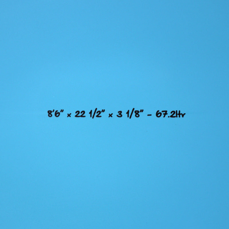 Load image into Gallery viewer, Torq Longboard TET 8'6 x 22 ½ x 3 ⅛ Surfboard - Light Teal Blue Pinline