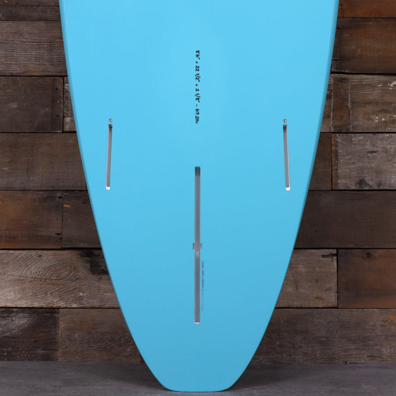 Load image into Gallery viewer, Torq Longboard TET 8'6 x 22 ½ x 3 ⅛ Surfboard - Light Teal Blue Pinline