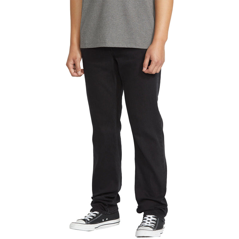 Load image into Gallery viewer, Volcom Solver Modern Fit Denim Jeans - Black Out 4