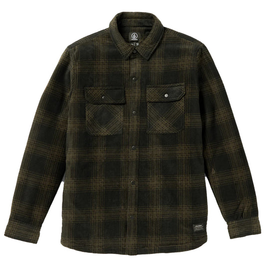 Volcom Bowered Fleece Long Sleeve Button-Up Shirt