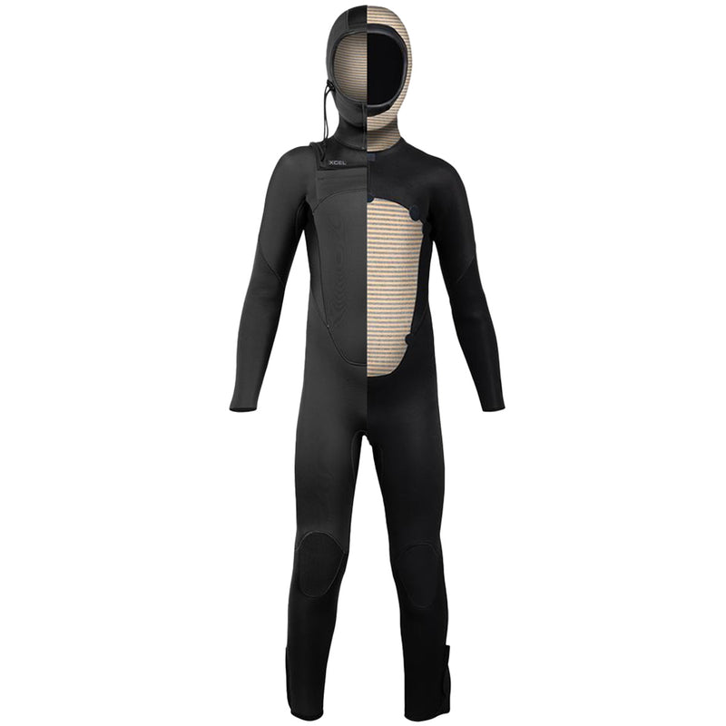 Load image into Gallery viewer, Xcel Youth Axis 5/4 Hooded Chest-Zip + Ankle-Zip Wetsuit 2