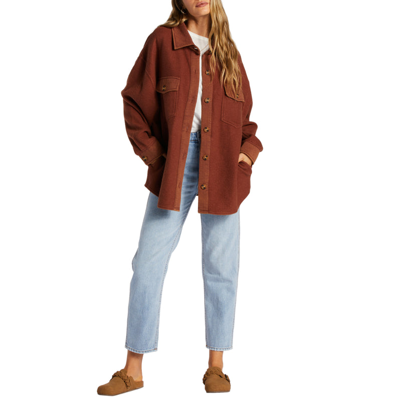 Load image into Gallery viewer, Billabong Women&#39;s Anytime Shacket Oversized Jacket

