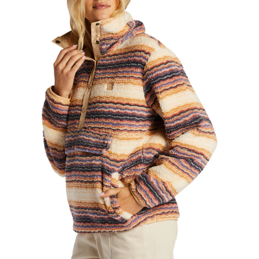 Billabong Women's Switchback Mock Neck Fleece Pullover Sweatshirt