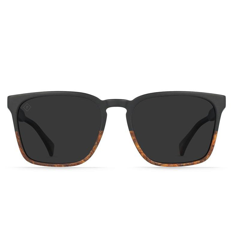 Load image into Gallery viewer, Raen Pierce Polarized Sunglasses - Burlwood/Black - Front